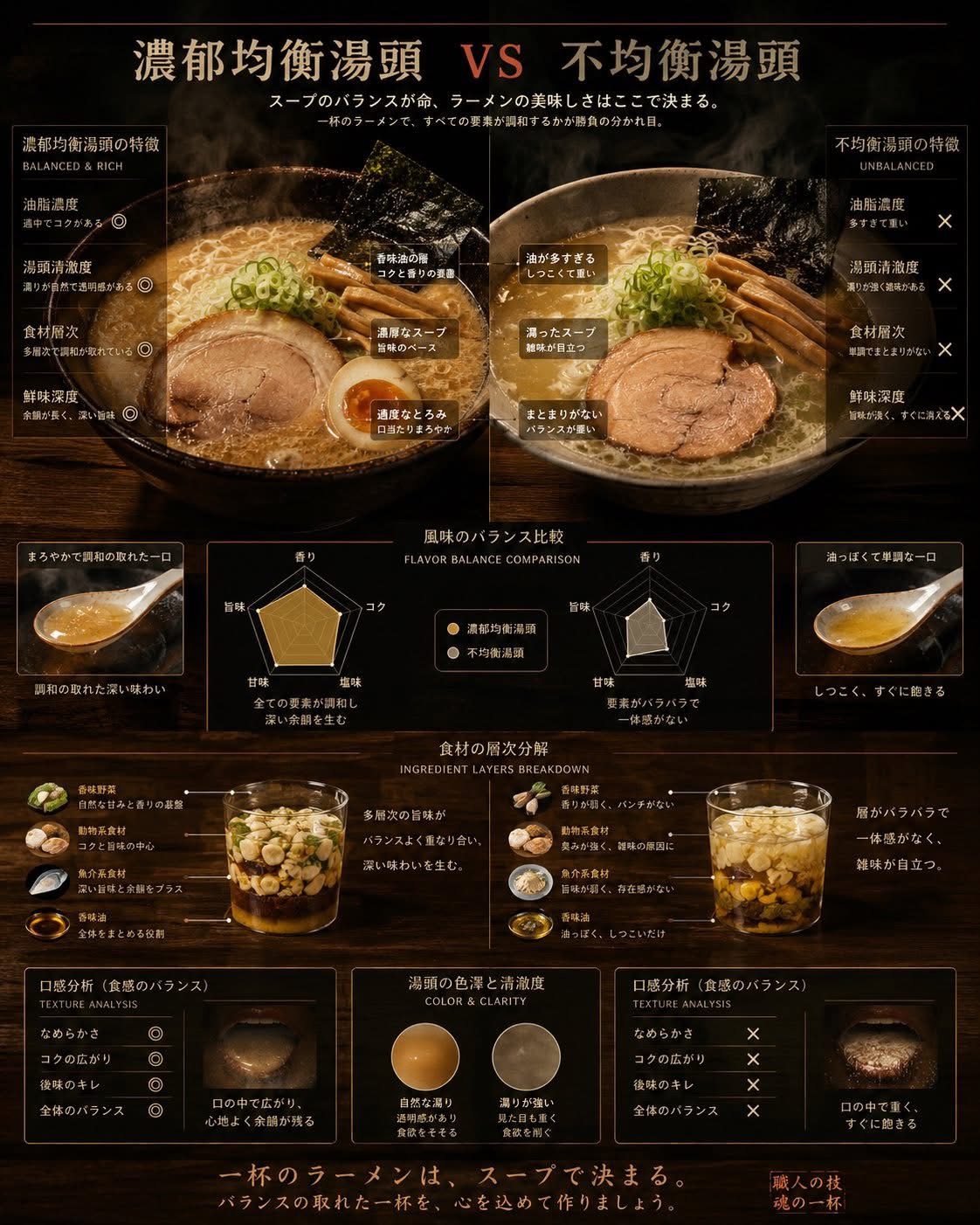 Infografik Perbandingan Keseimbangan Sup Ramen