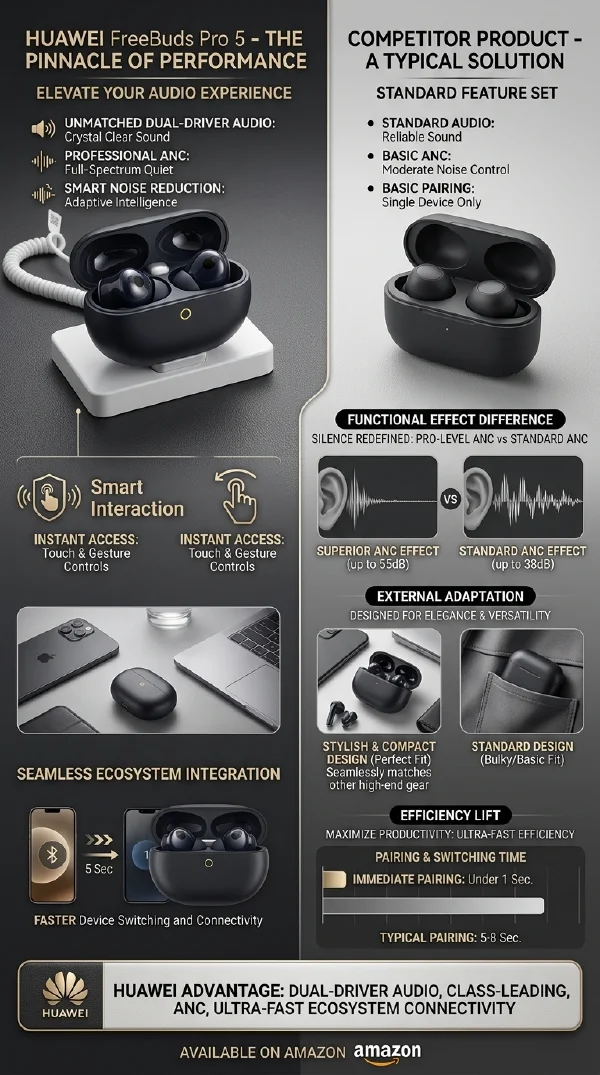 Infografik Perbandingan Produk Teknologi Premium
