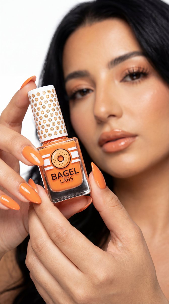 Bagel Labs 活力橘色指甲油 - 美妆产品