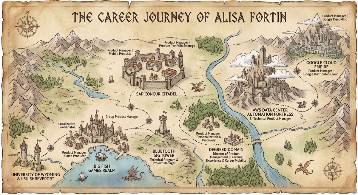 Alisa Fortin 职业旅程幻想地图