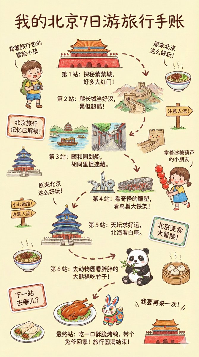 Itinerari Perjalanan 7 Hari Beijing: Panduan Bergambar ke Tempat Menarik