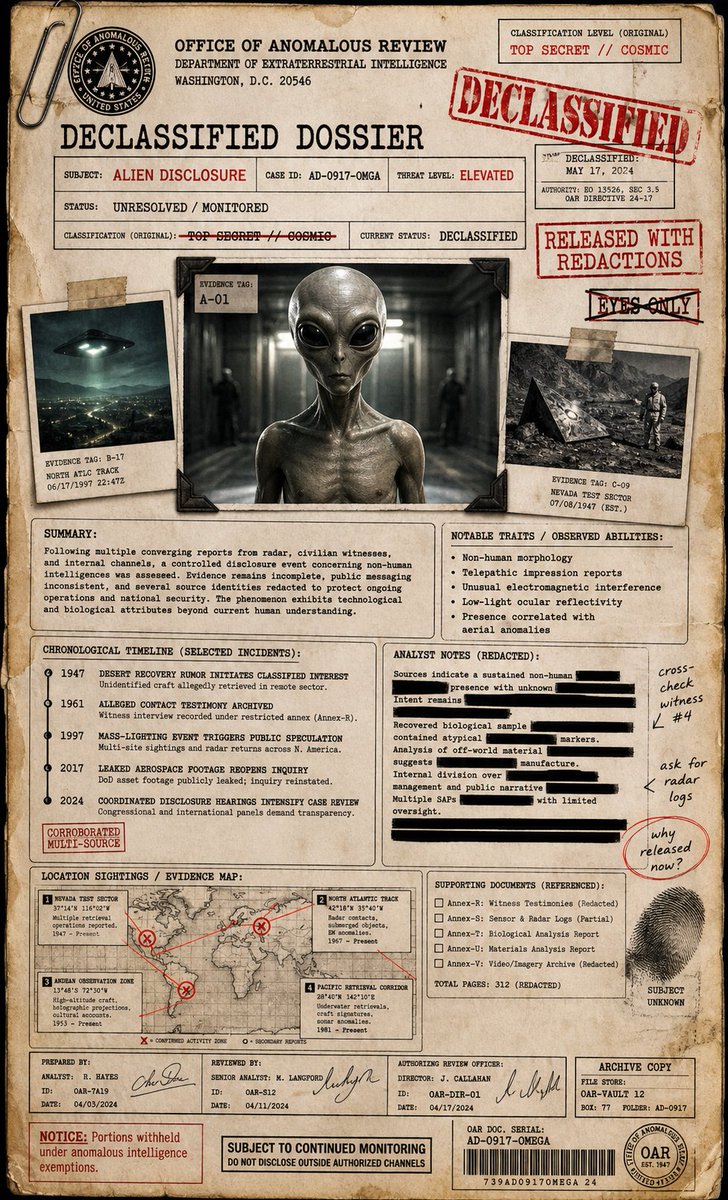Alien Disclosure Dossier