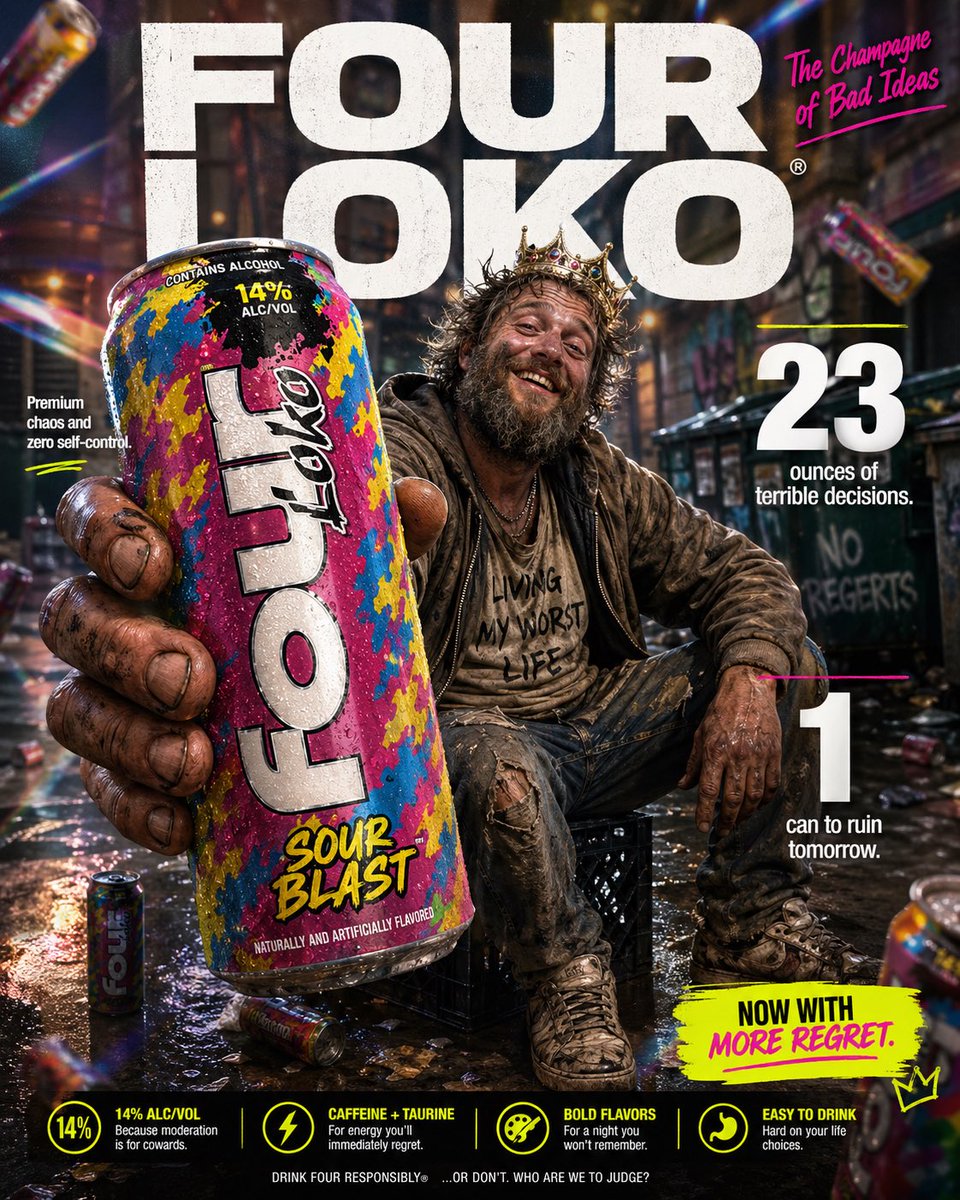 High-Fashion Beverage Campaign Board