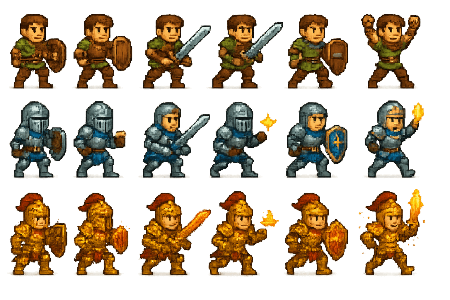 游戏角色精灵表(Sprite Sheet)