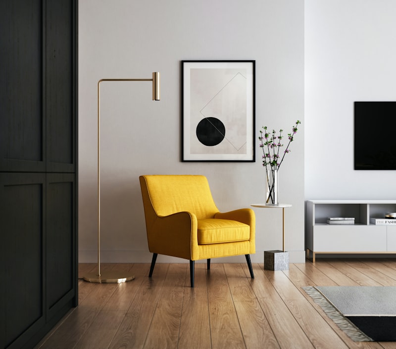 Fotografi Produk E-dagang Kerusi Minimalis Moden