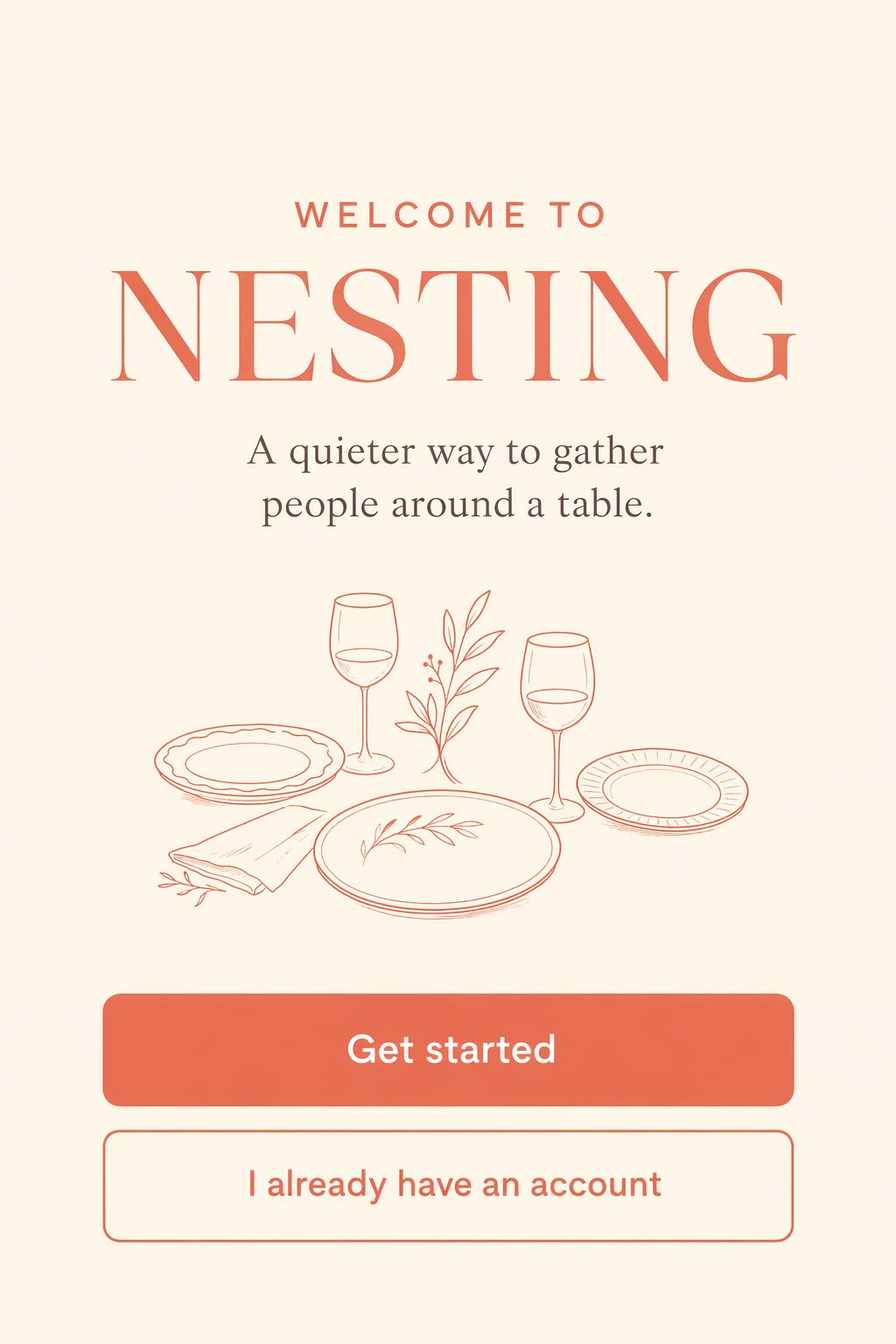 Mobile app onboarding screen