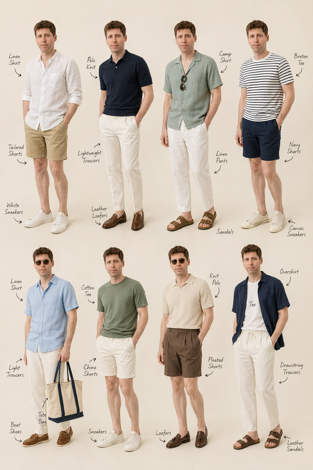 Summer Outfit Editorial Collage