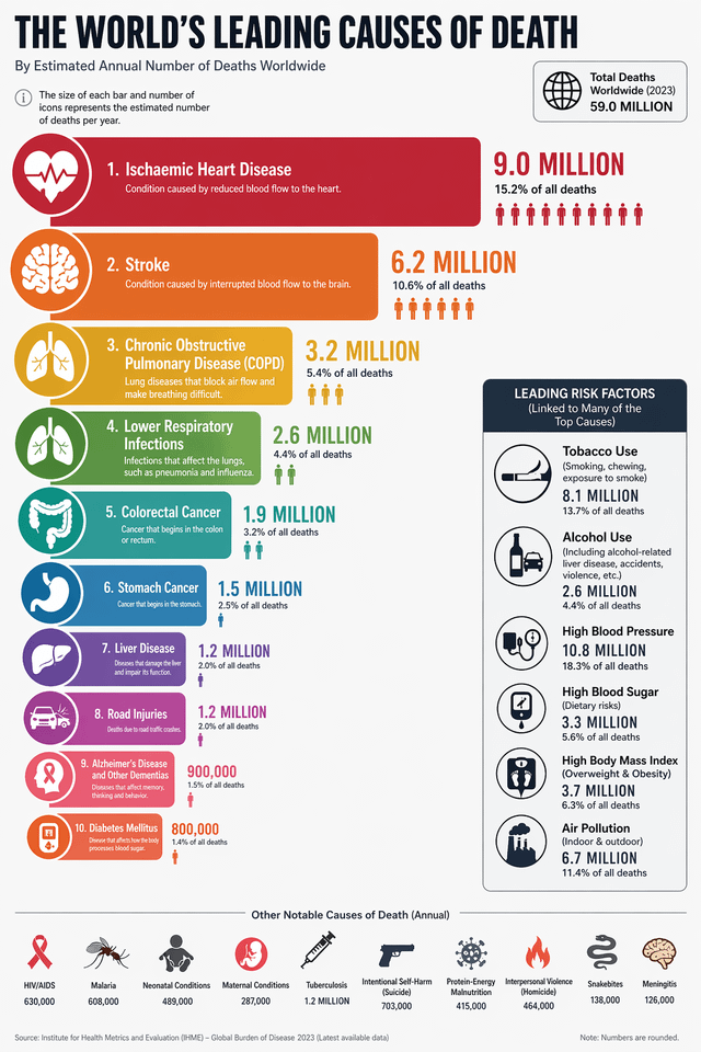 Leading causes of death Infographic with image 2.0