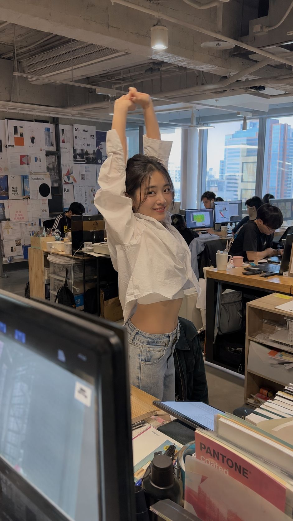 In the office