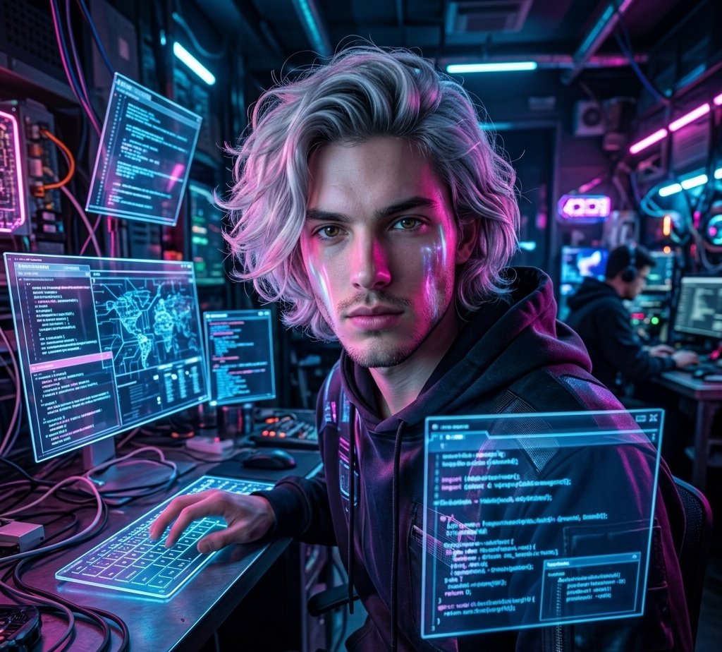 Penggodam Neon Cyberpunk